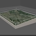 Commercial Terrain Display Equipment With Transparent Glass Cover And Detailed Geographical Models