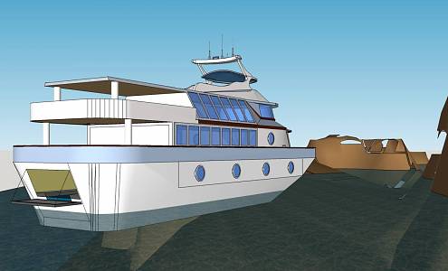 Modern Yacht 3d model