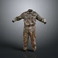 Camouflage Military Style Long Sleeve Tactical Jumpsuit Apparel With Pockets