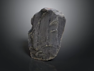 Natural Wood And Stone Decorative Piece With Irregular Shape And Rough Surface Texture 3d model