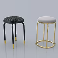 Stylish Modern Bar Stools With Black Frame Gold Legs And Gold Frame White Padded Seats