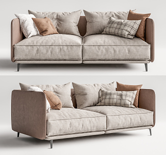 Modern double sofa 3d model