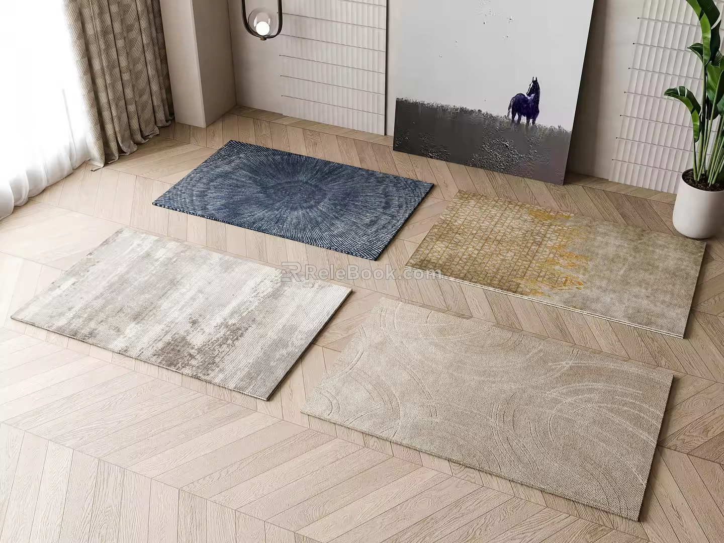 Modern carpet combination 3d model