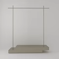 Modern Minimalist Display Rack With Metal Frame And Platform Base For Products 3d model