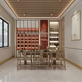 Elegant Specialty Store Interior With Golden Decor White Theme Red Display Areas And Counter