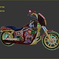 Modern motorcycle two-wheeled motorcycle off-road motorcycle road racing motorcycle 3d model