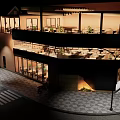 Modern Garden Landscape Design With Green Plants Stone Pathways And Ambient Lighting