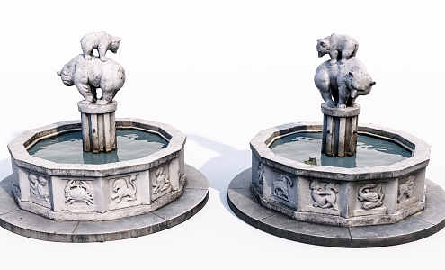 Modern Fountain Outdoor Landscape Fountain 3d model