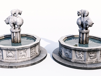 Modern Fountain Outdoor Landscape Fountain 3d model