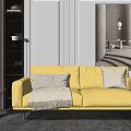 Denmark Double Sofa Modern Double Sofa 3d model