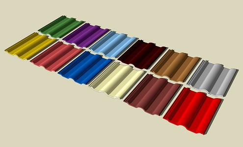 Tiles of various colors 3d model