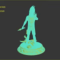 Sasuke 3D Character Figure Standing Pose Holding Knife With Name Base