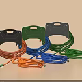 Colorful Cable Organizers For Daily Necessities With Orange Blue Green Cables And Storage Holders