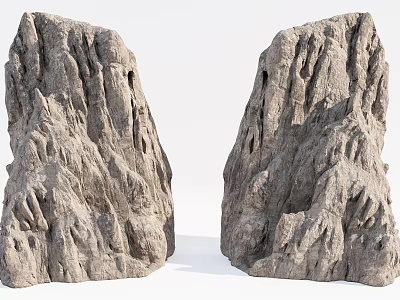 Natural Stone And Wood Sculptures With Textured Surfaces For Home Decor 3d model