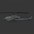 Military Light Green Helicopter 3D Model With Rotors Cockpit And Weapon Systems