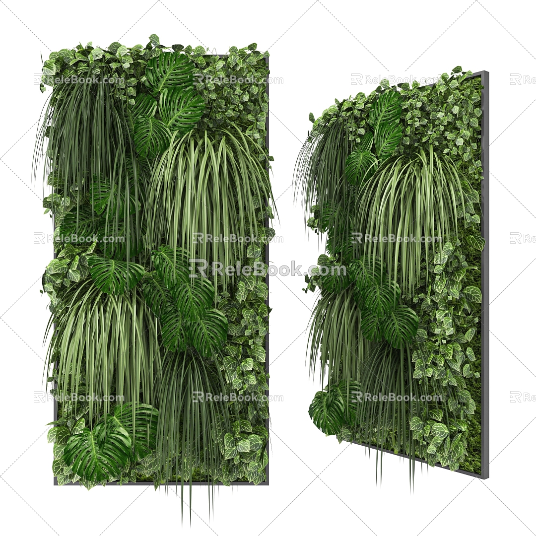 Modern Plant Wall 3d model