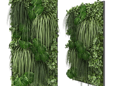 Modern Plant Wall 3d model