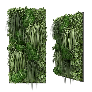 Modern Plant Wall 3d model