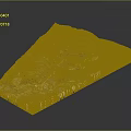 3D Terrain Model Showcasing Natural Landscape With Mountains Rivers And Lakes