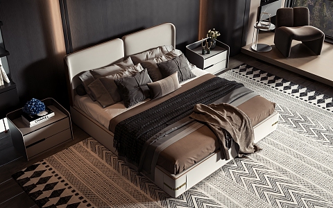 Style Commodity Bed 3d model