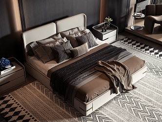 Style Commodity Bed 3d model