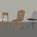 Assorted Modern Dining Chairs Featuring Wooden Metal Frames And Unique Designs