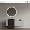Modern sink basin cabinet 3d model
