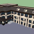 Modern Classical Office Building With Symmetrical Design Large Windows And Stone Exterior