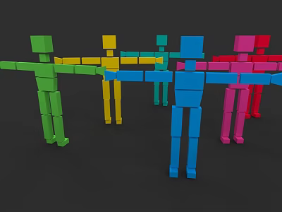 Cartoon Character Dancing Character Funny Male Low Polygon 3d model