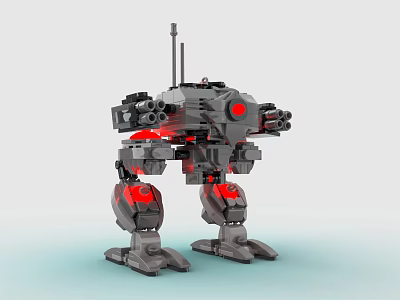 LEGO Toy Blocks Fighting Robot Gundam Mech Warrior Transformers 3d model
