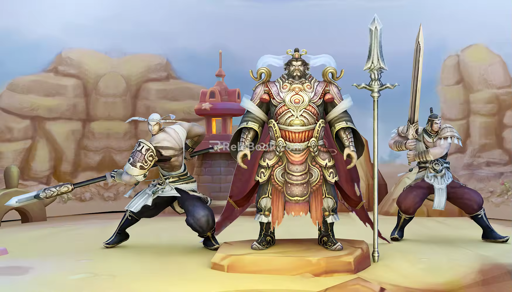Modern game character generals 3d model