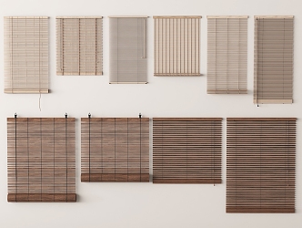 Chinese venetian blinds bamboo blinds roller blinds 3d model