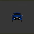 Blue Audi SUV Exterior Design With Glossy Finish And Alloy Wheels