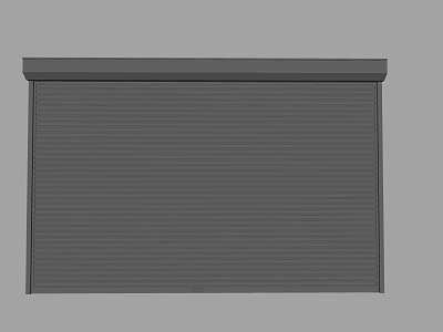 Folding Door In Gray Metal With Vertical Stripes Simple Modern Design For Home 3d model