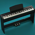Professional Black Digital Piano With Full Keyboard Pedals And Modern Stand