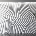 Modern background wall special-shaped corrugated background wall wave background wall sofa background water pattern background wall special-shaped background wall 3d model