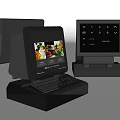 Efficient Commercial POS Systems With Display Screens Keyboards Touchscreens And Receipt Printers 3d model