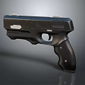 Modern Black Pistol With Smooth Surface And Non Slip Grip Design 3d model