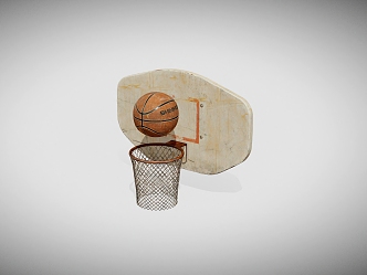 old basketball box basketball 3d model