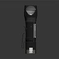 Black Handheld Flashlight With Ergonomic Grip Bright Light And Durable Design 3d model