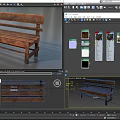 Vintage Rustic Wooden Bench with Backrest and Plank Design for Indoor Outdoor