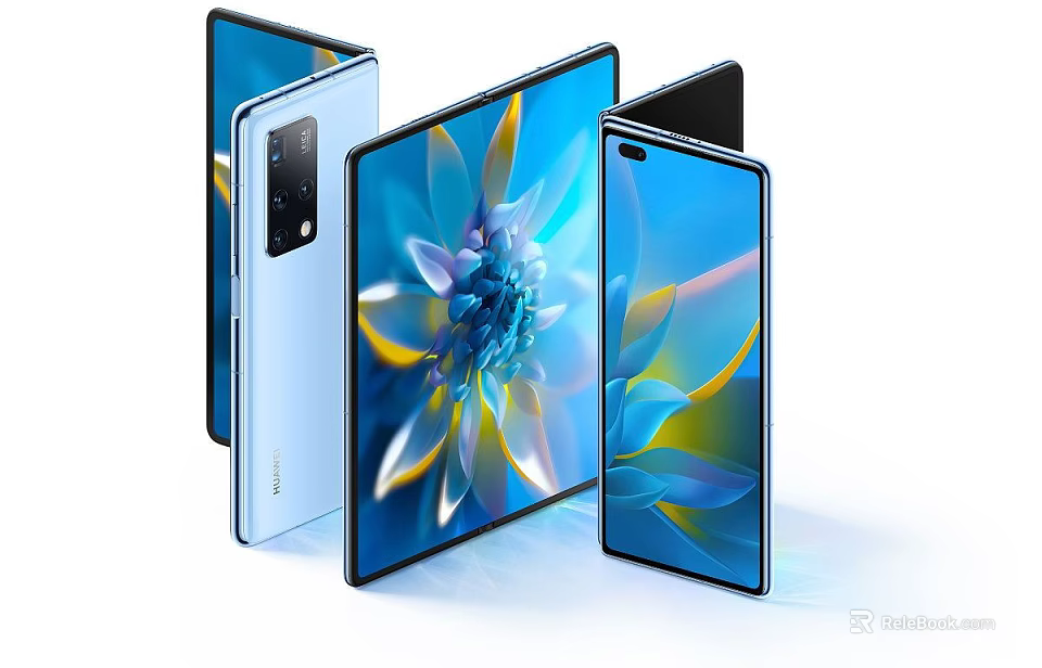 Foldable Smartphones With Vibrant Flower Pattern Screens And Modern Sleek Design 3d model 
