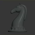 Gray Horse Head Decorative Ornament With Round Base For Daily Life Use