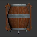 Wooden Barrel Shaped Furniture With Sturdy Wooden Stand And Classic Design