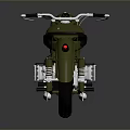 Vintage Green Motorcycle Classic Design with Black Seat Chrome Details and Reflective Surface