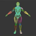 Futuristic Female Robot Character In Metallic Armor With Glowing Head And Sleek Design