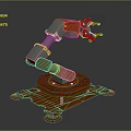 Modern Mechanical Arm Robot Arm Robot Arm Robot Head 3d model