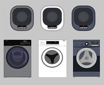 Modern washing machine 3d model