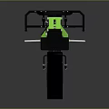 Green And Black Household Fitness Leg Training Machine With Seat Pedals And Support Bars