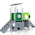 Children's combination slide outdoor slide modeling single slide indoor slide combination slide 3d model